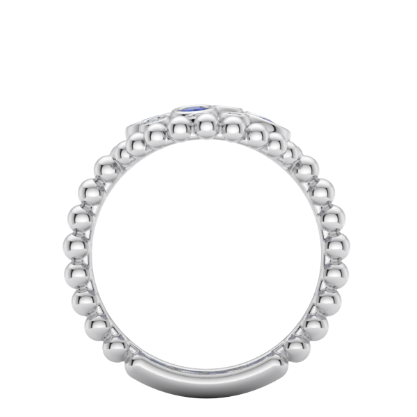 Sapphire and Diamond Bubble Ring