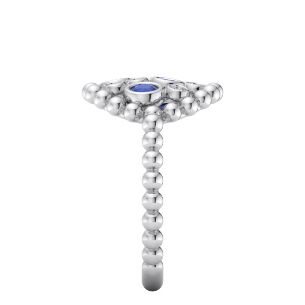 Sapphire and Diamond Bubble Ring