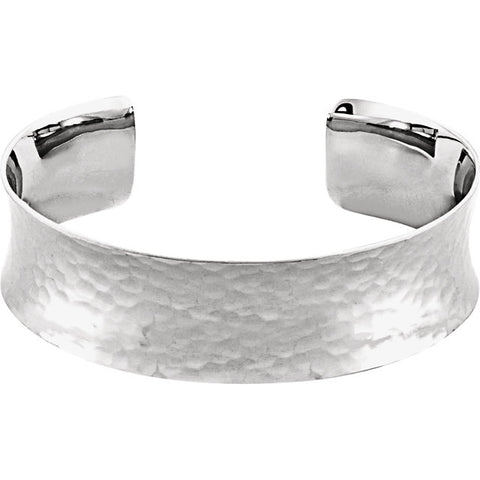 Silver Hammered Cuff