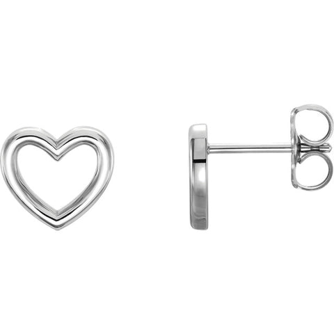 Silver Heart Earrings